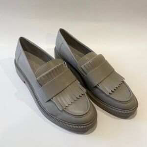 Gray Fringe Loafers